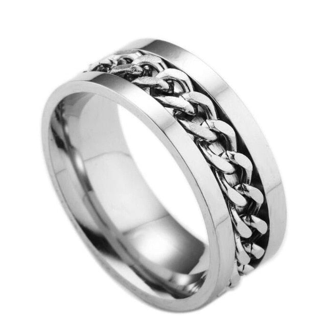 Cool Stainless Steel Rotatable Ring - 12 / Style 1 Steel - 6 / Style 1 Steel - 7 / Style 1 Steel - 8 / Style 1 Steel - 9 / Style 1 Steel - 10 / Style 1 Steel - 11 / Style 1 Steel