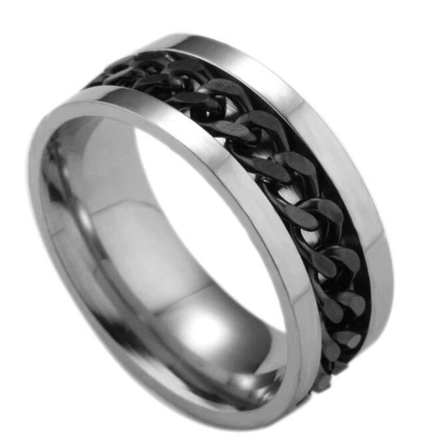 Cool Stainless Steel Rotatable Ring - 6 / Style 1 Black - 7 / Style 1 Black - 8 / Style 1 Black - 9 / Style 1 Black - 10 / Style 1 Black - 11 / Style 1 Black - 12 / Style 1 Black