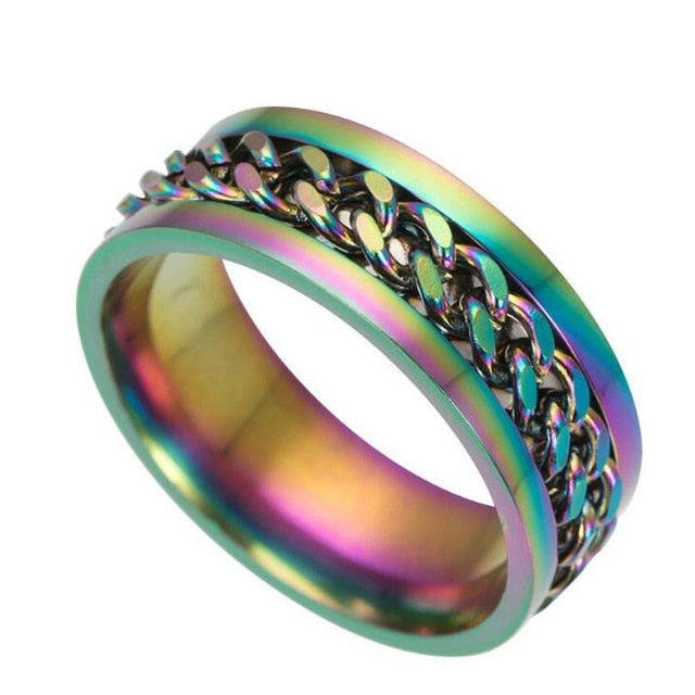 Cool Stainless Steel Rotatable Ring - 6 / Style 1 Colorful - 7 / Style 1 Colorful - 8 / Style 1 Colorful - 9 / Style 1 Colorful - 10 / Style 1 Colorful - 11 / Style 1 Colorful - 12 / Style 1 Colorful