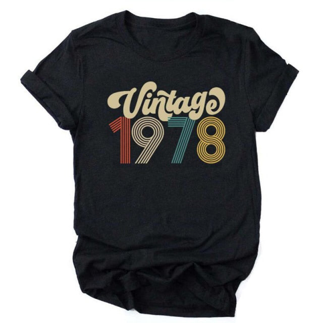 Vintage 1970 Birthday T Shirts / 51st - 70s - 1978Black / XXL - 1978Black / XXXL - 1978Black / S - 1978Black / M - 1978Black / L - 1978Black / XL