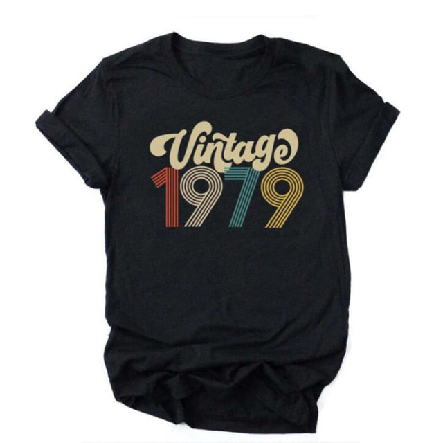 Vintage 1970 Birthday T Shirts / 51st - 70s - 1979Black / L - 1979Black / XL - 1979Black / XXL - 1979Black / XXXL - 1979Black / S - 1979Black / M