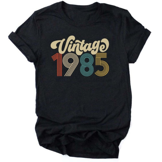 Vintage 1970 Birthday T Shirts / 51st - 70s - 1985Black / L - 1985Black / M - 1985Black / XXL - 1985Black / XL - 1985Black / XXXL