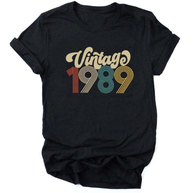 Vintage 1970 Birthday T Shirts / 51st - 70s - 1989Black / S - 1989Black / L - 1989Black / M - 1989Black / XXL - 1989Black / XL - 1989Black / XXXL