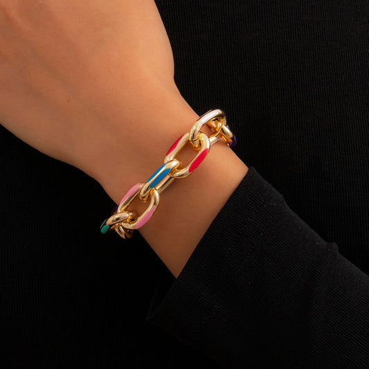Lacteo Bohemian Colorful Painted Charm Bracelet