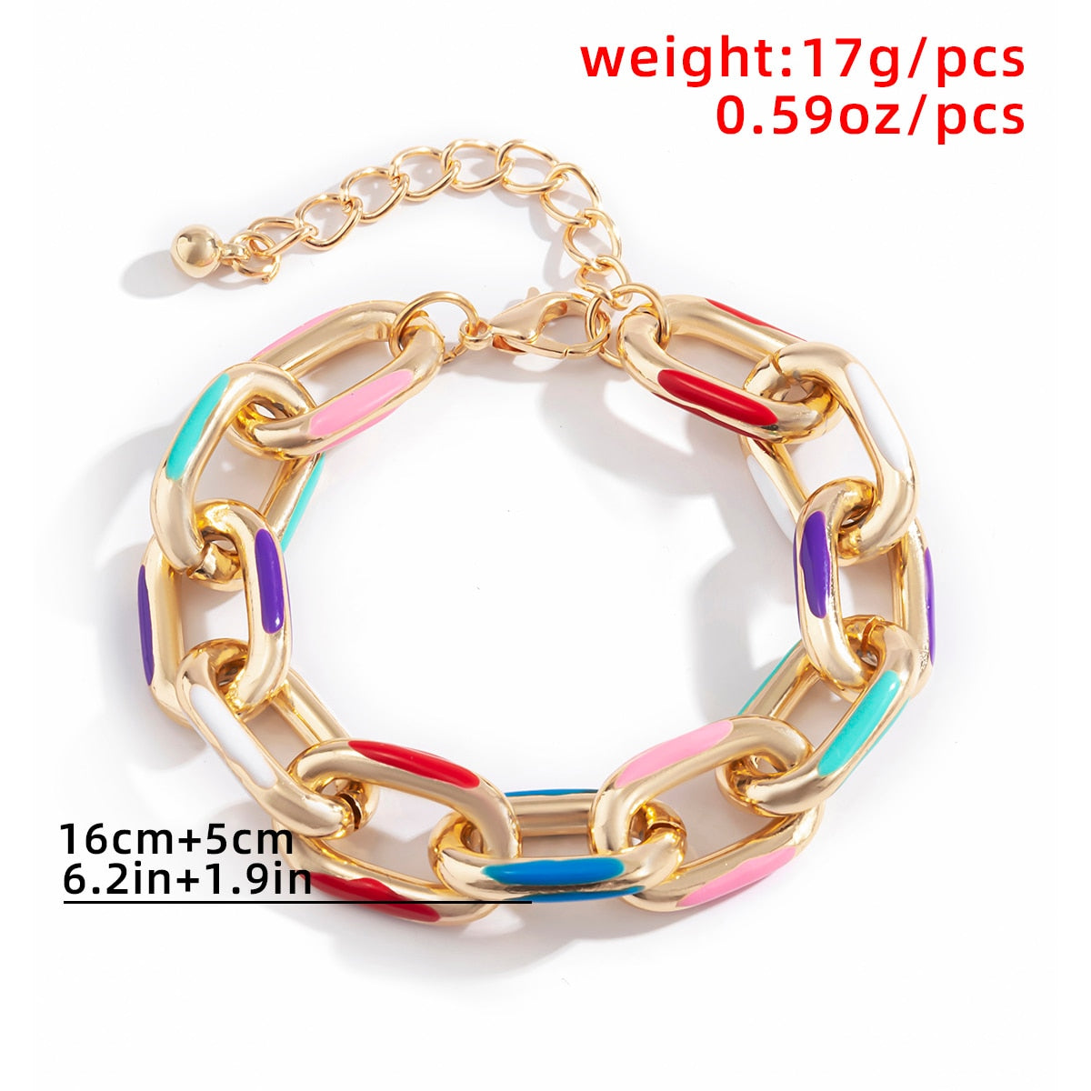 Lacteo Bohemian Colorful Painted Charm Bracelet