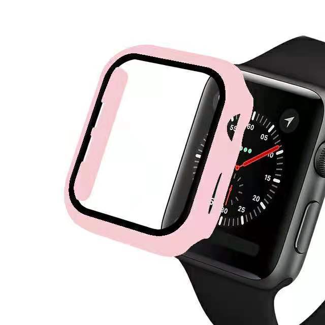 Glass+case For Apple Watch - Girl powder / Series 123 38MM - Girl powder / Series 4 5 6 40MM - Girl powder / Series 123 42MM - Girl powder / Series 4 5 6  44MM