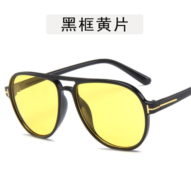 Cool Men’s Aviation Gradient Sunglasses - black yellow / Other