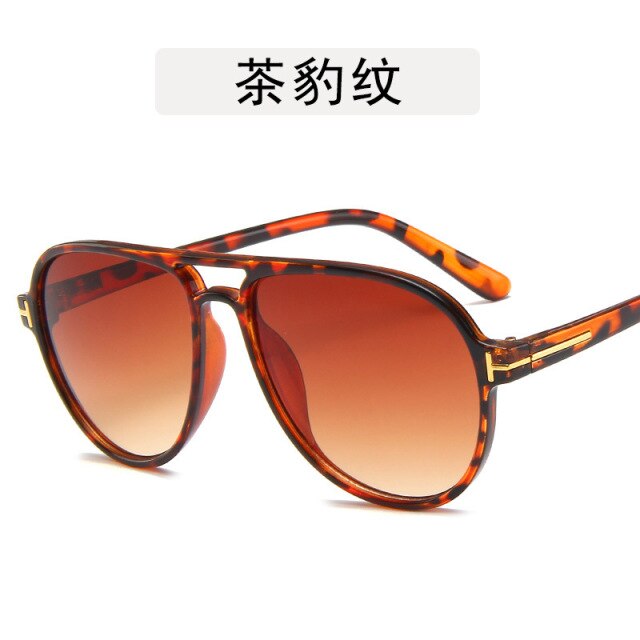 Cool Men’s Aviation Gradient Sunglasses - leopard tea / Other