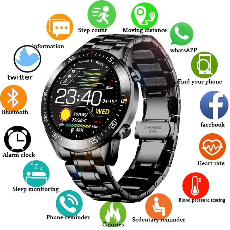 LIGE New Steel Band Digital Watch