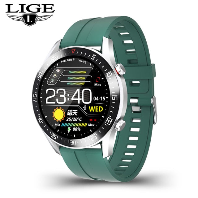 LIGE New Steel Band Digital Watch - Light blue / China