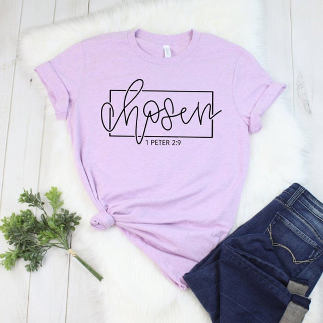 Chosen 1 Peter 2:9 Women’s T-Shirt - Lavender / XXXL - Lavender / XXL - Lavender / XL - Lavender / L - Lavender / M - Lavender / S