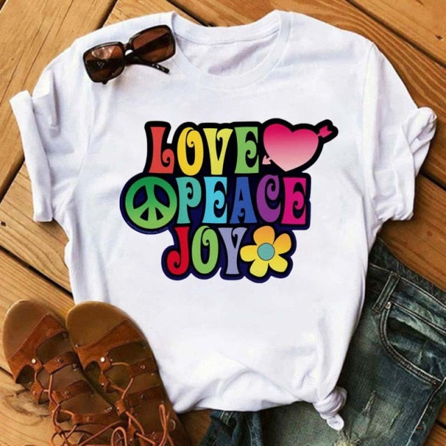 Peace Love T Shirt - BT4574 / S - BT4574 / M - BT4574 / L - BT4574 / XL