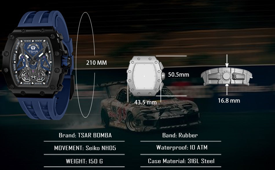 TSAR BOMBA Mens Automatic Watch