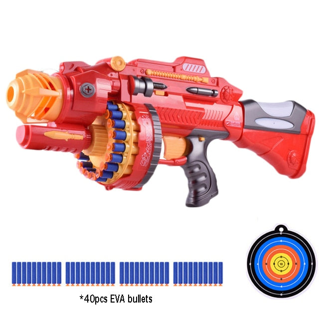 Toy Gun 6.5cm for Nerf Darts - 40Bullets-Red