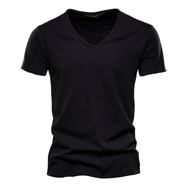 Brand Quality 100% Cotton Men T-shirt V-Neck - F037-V-Black / Size L 65 to 72 kg - F037-V-Black / Size M 55 to 65 kg - F037-V-Black / Size XXL 80 to 90 kg - F037-V-Black / Size XL 72 to 80 kg - F037-V-Black / Size S 45 to 55 kg