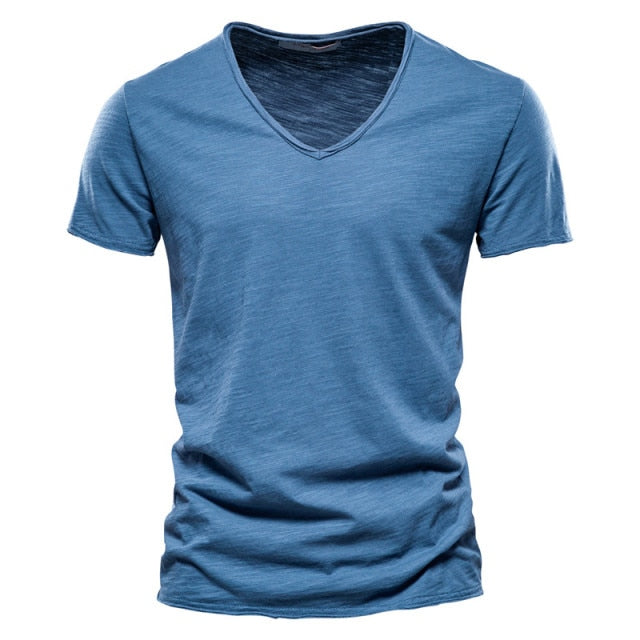 Brand Quality 100% Cotton Men T-shirt V-Neck - F037-V-JeansBlue / Size M 55 to 65 kg - F037-V-JeansBlue / Size S 45 to 55 kg - F037-V-JeansBlue / Size XL 72 to 80 kg - F037-V-JeansBlue / Size L 65 to 72 kg - F037-V-JeansBlue / Size XXL 80 to 90 kg