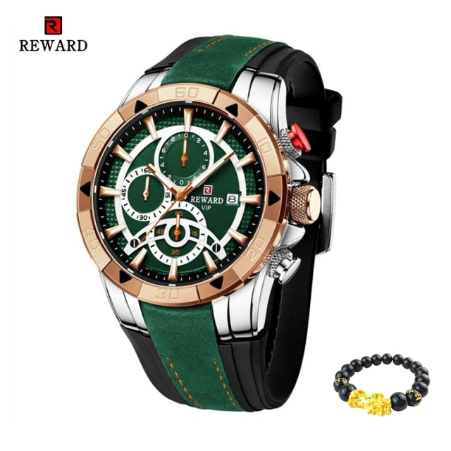 REWARD Men Quartz Watch - green / International Warehouse - green / Europe1 - green / United States - green / Europe