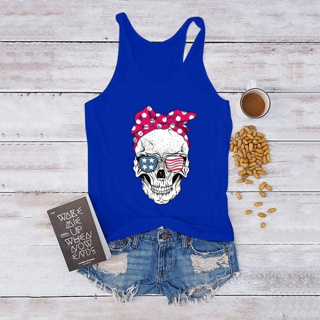 Skull Scarf Sunglasses Tank Top - MB / M - MB / S - MB / XL - MB / L - MB / XXXL - MB / XXL