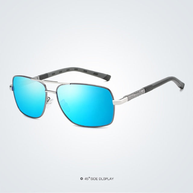 VIAHDA Men's Polarized Mirror Sunglasses - Gun Blue