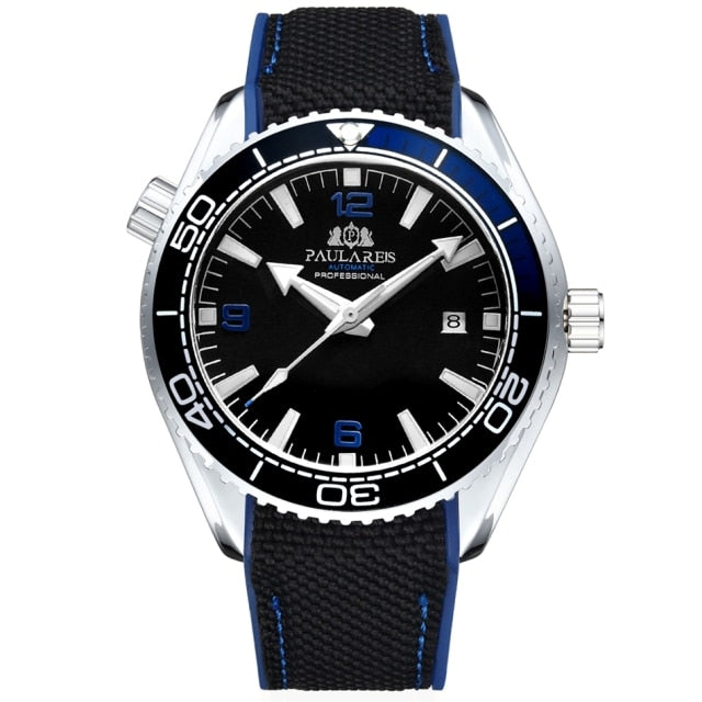 Paulareis Men Automatic Watch - White Blue Black
