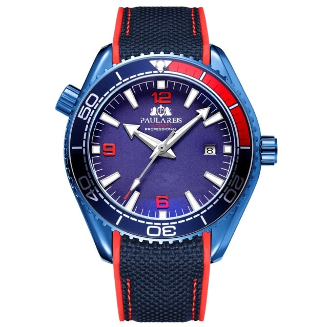 Paulareis Men Automatic Watch - Blue Red