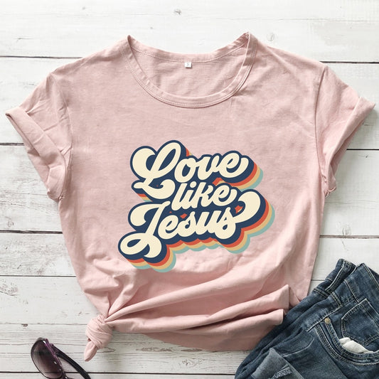 Retro Love Like Jesus Vintage T-shirt