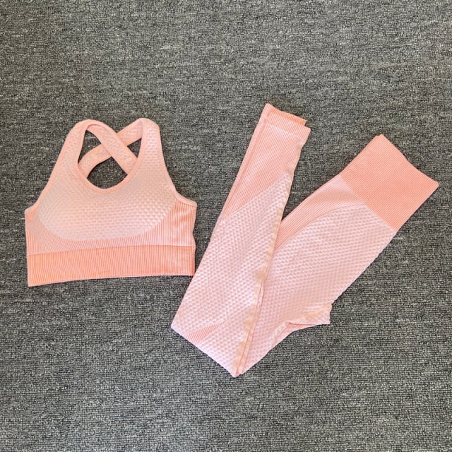 Female Fitness Suit - BraPantsPink / L / China - BraPantsPink / M / China - BraPantsPink / S / China - BraPantsPink / XL / China