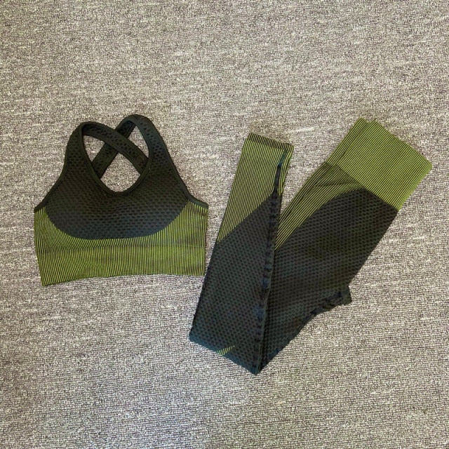 Female Fitness Suit - BraPantsGreen / M / China - BraPantsGreen / S / China - BraPantsGreen / XL / China - BraPantsGreen / L / China