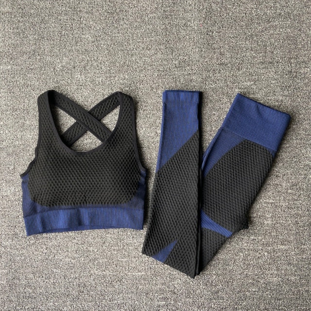 Female Fitness Suit - BraPantsBlue / M / China - BraPantsBlue / S / China - BraPantsBlue / XL / China - BraPantsBlue / L / China