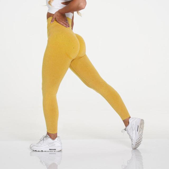 Curve Contour Seamless Leggings - Sunset Yellow / S - Sunset Yellow / L - Sunset Yellow / M