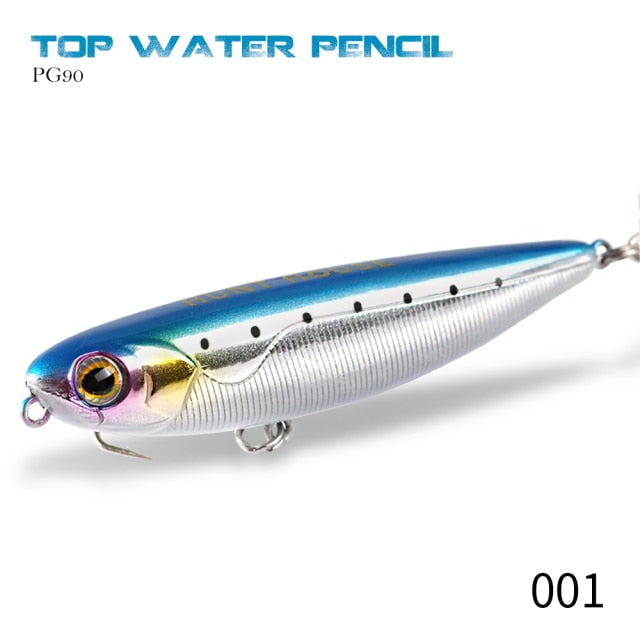 Hunthosue Topwater Pencil Lure - 001 / 90mm - 001 / 60mm