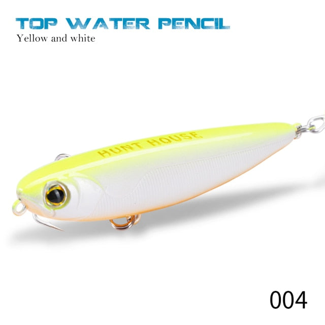 Hunthosue Topwater Pencil Lure - 004 / 60mm - 004 / 90mm