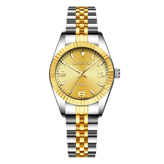 CHENXI Women Golden & Silver Classic Quartz Watch - 004C Golden