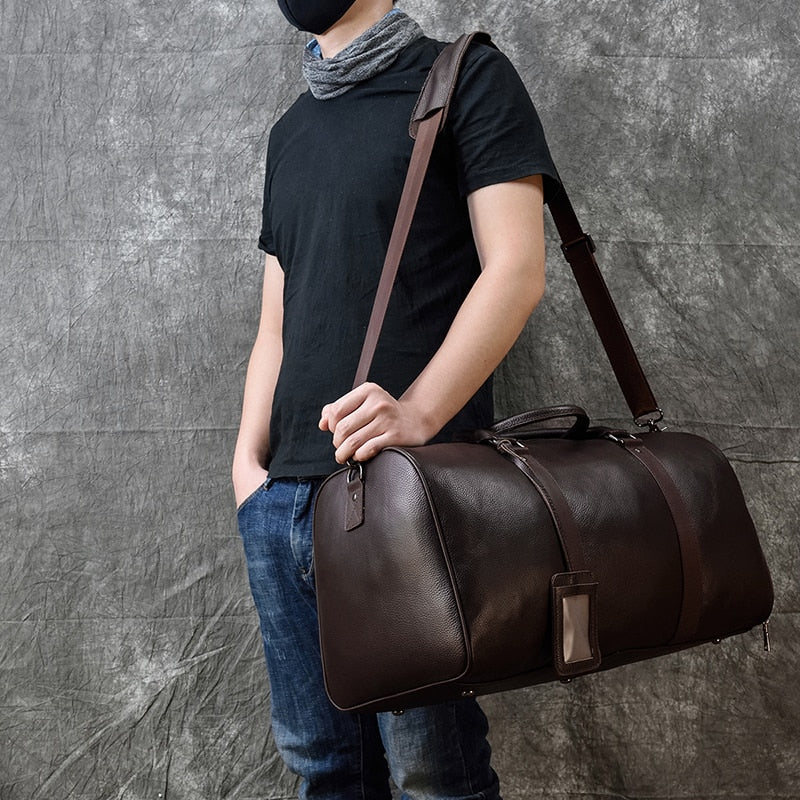 Genuine Leather Men / Women Travel Bag