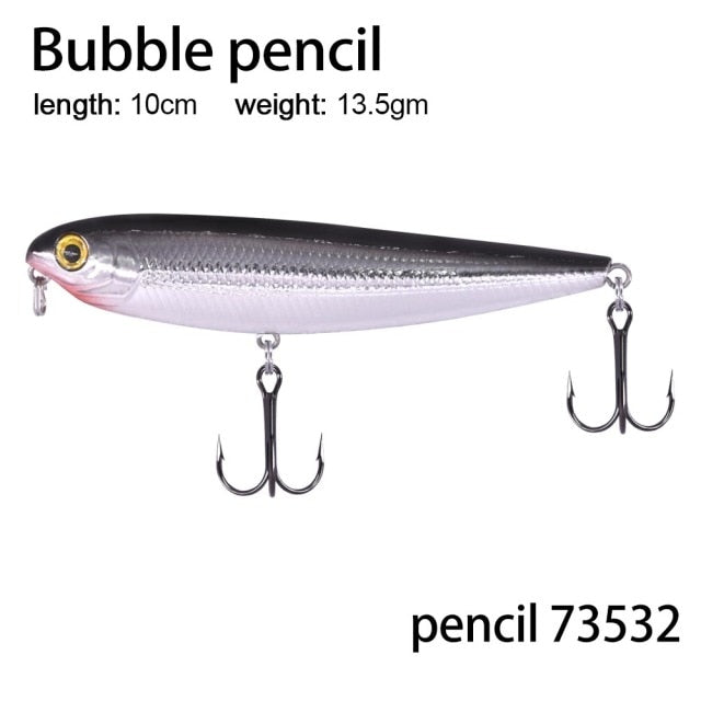 Wobblers Top Water Popper - pencil 10cm 73532