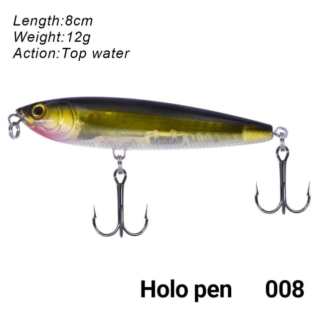 Wobblers Top Water Popper - 8cm 008