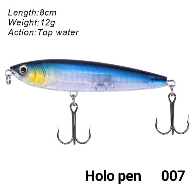 Wobblers Top Water Popper - 8cm 007