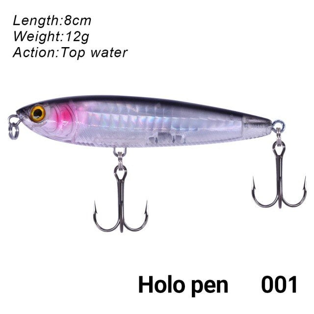 Wobblers Top Water Popper - 8cm 001